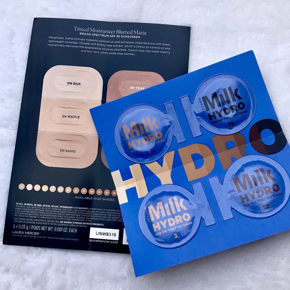 Samples Bundle, Milk Makeup Hydro Gel and Laura Mercier Tinted Moisturizer, NEW!
